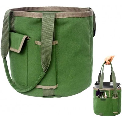 Reusable Portable Waterproof Canvas Storage Pouch Garden Tote Round Tool Bag