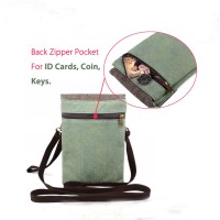 Fashion Ladies Shoulder Bag Canvas Small Cute Crossbody Cell Phone Purse Wallet Bag With Shoulder Strap